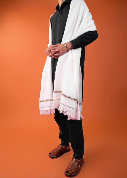 Gents Premium Winter Shawl – Off White Color | Royal Boutique