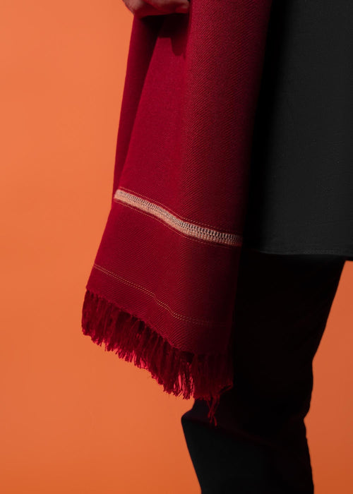 Gents Premium Winter Shawl – Red Color | Royal Boutique
