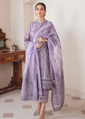 Baroque Luxury Lawn Collection Design - Heavy Embroidery Suit with Cotton Net Dupatta