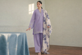 Zara Shahjahan Inspired Lavender Embroidered Lawn Suit with Chiffon Dupatta | 3 Piece Luxury Collection