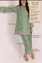 New Arrival Stitched 2 Piece Printed Suit for Women – Premium Grip Four Season Shirt & Trouser (Size M)
