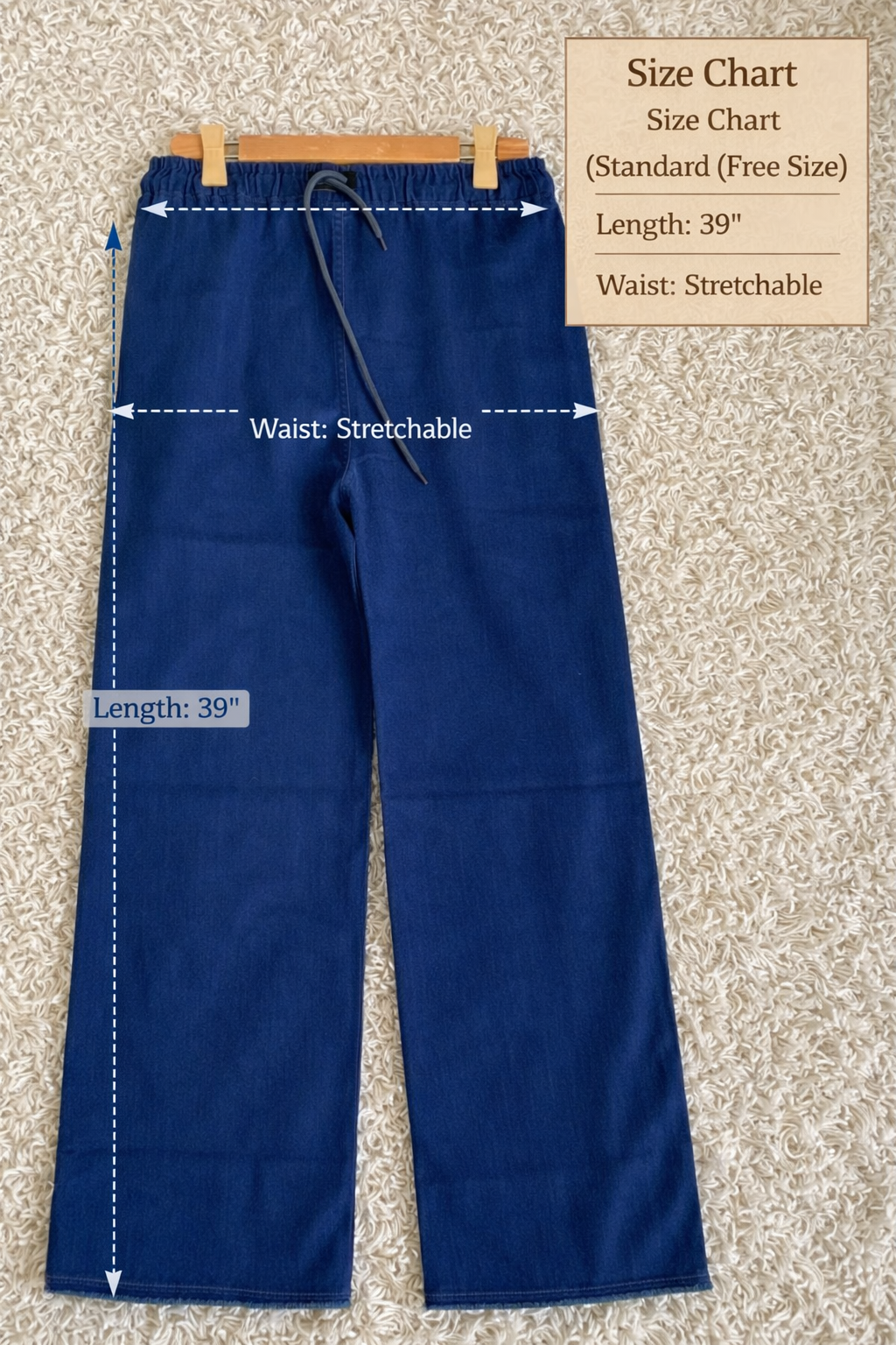 New Baggy Style Women Denim Jeans – Soft Stretchable High Waist (39 Length)