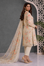 uxury Airjet Lawn Floral Suit | Heavy Embroidered Summer Dress with Chiffon Dupatta