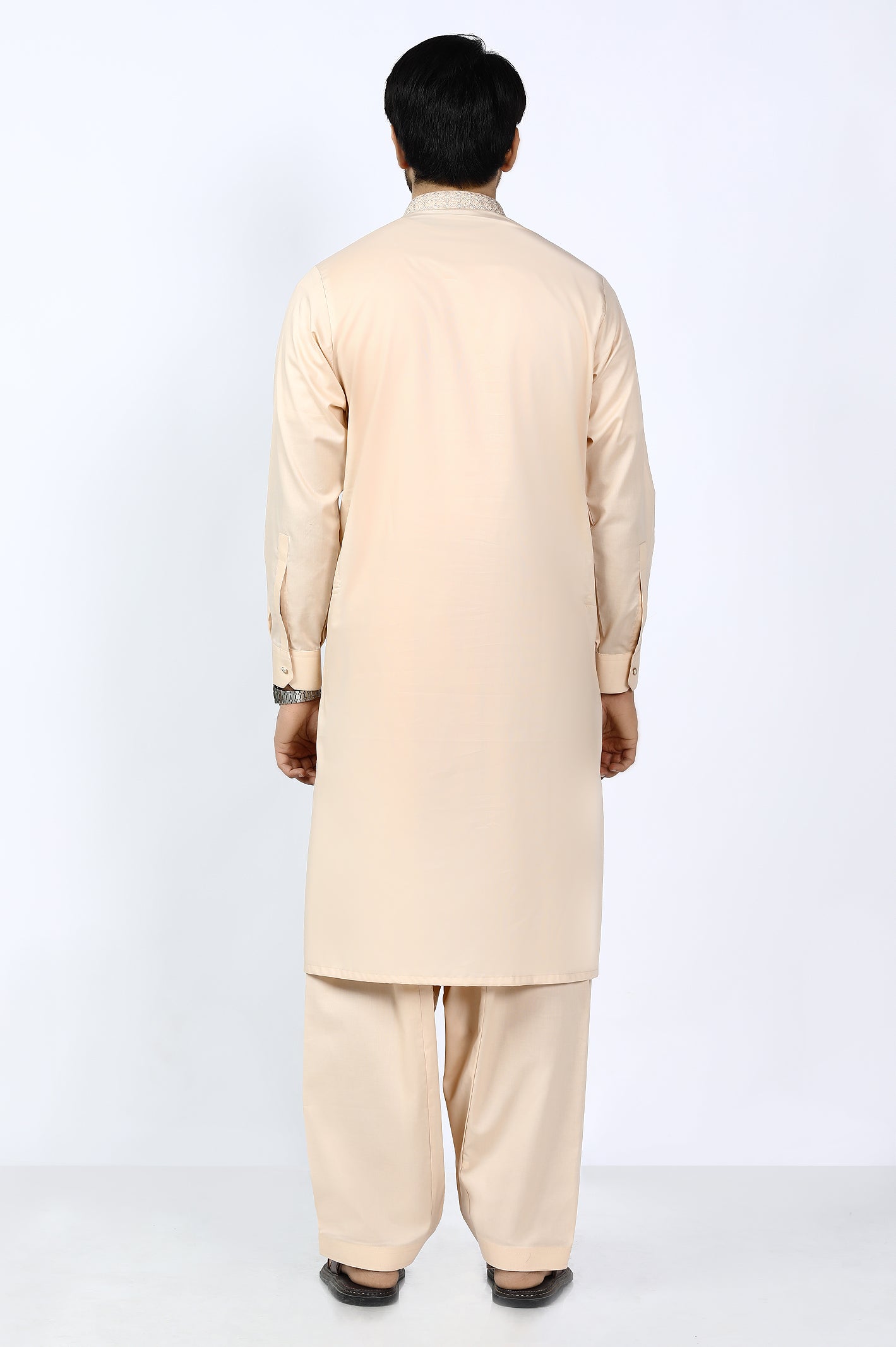 Peach Cotton Shalwar Kameez