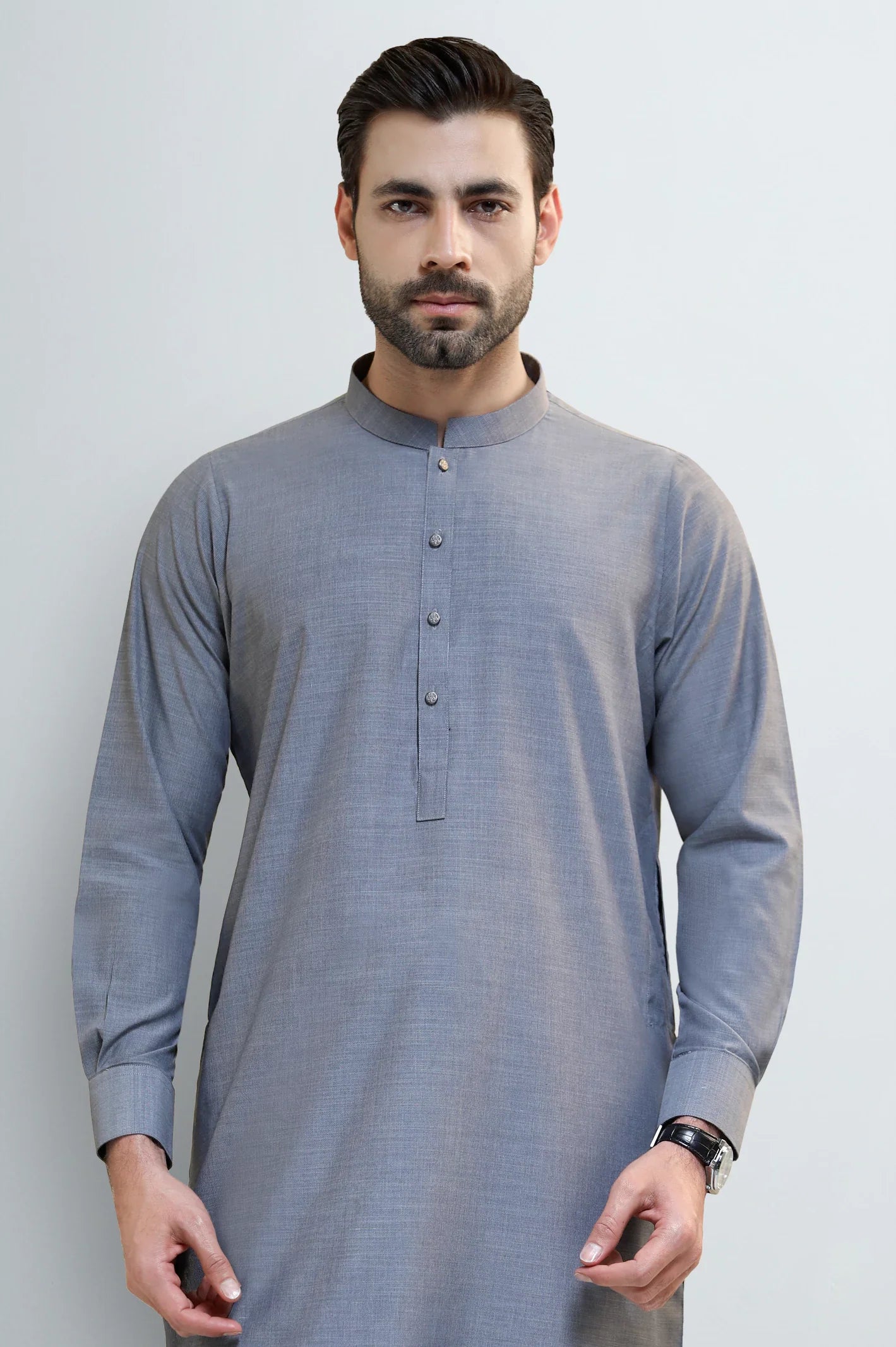 Light Grey Wash & Wear Shalwar Kameez