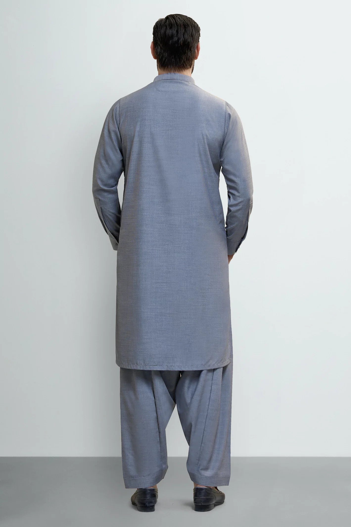 Light Grey Wash & Wear Shalwar Kameez