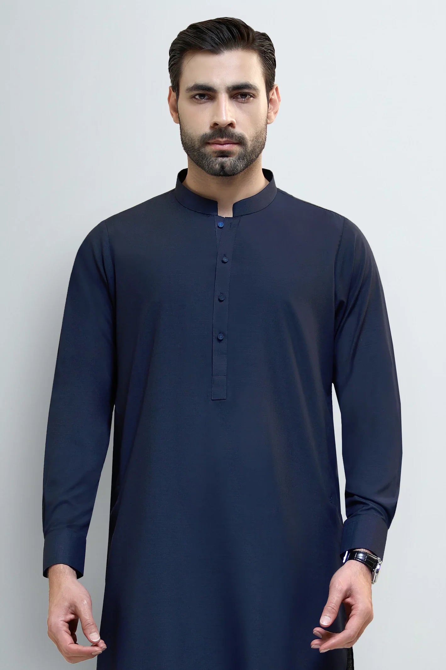 Navy Blue Wash & Wear Shalwar Kameez