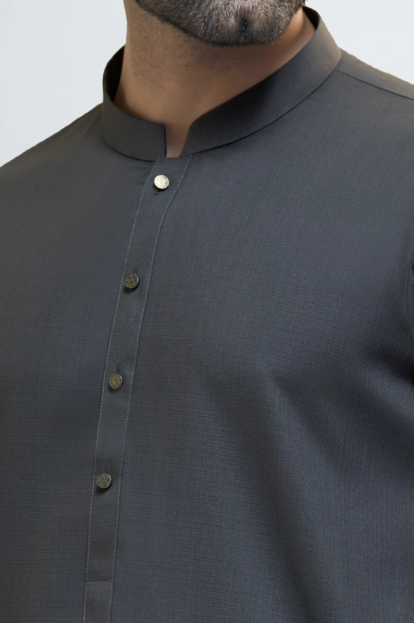 Dark Grey Wash & Wear Shalwar Kameez
