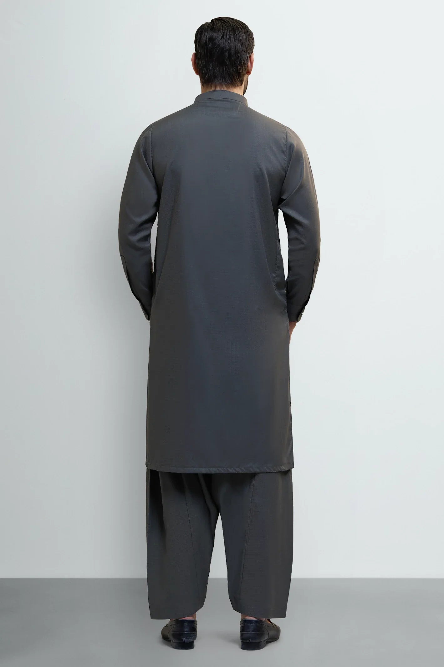 Dark Grey Wash & Wear Shalwar Kameez