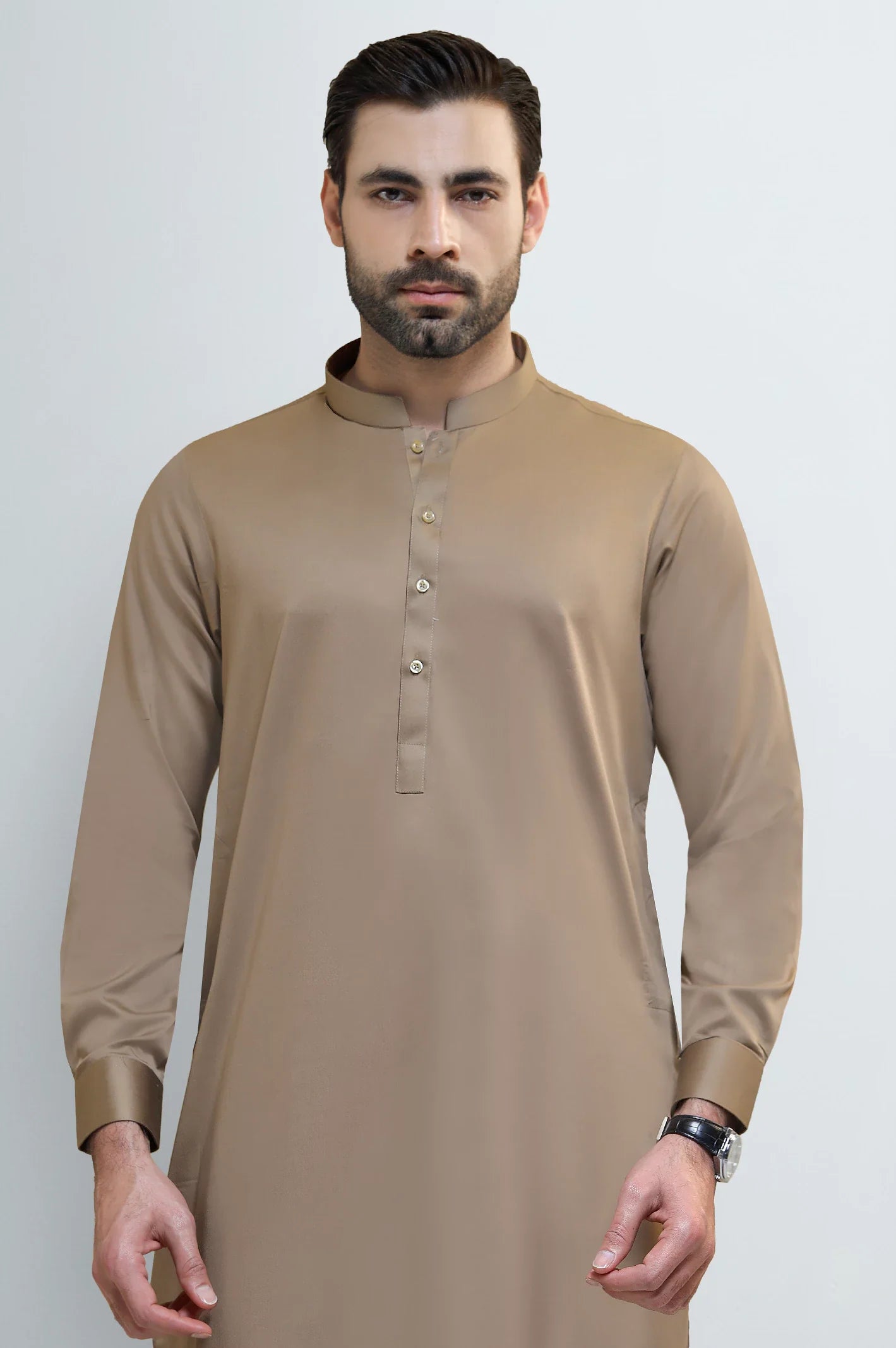 Brown Cotton Shalwar Kameez