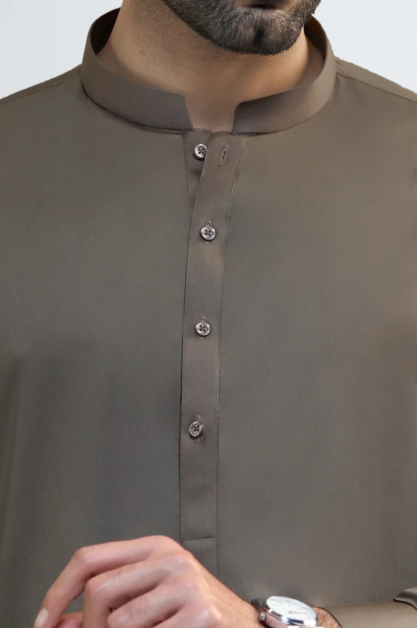 Dark Brown Cotton Shalwar Kameez
