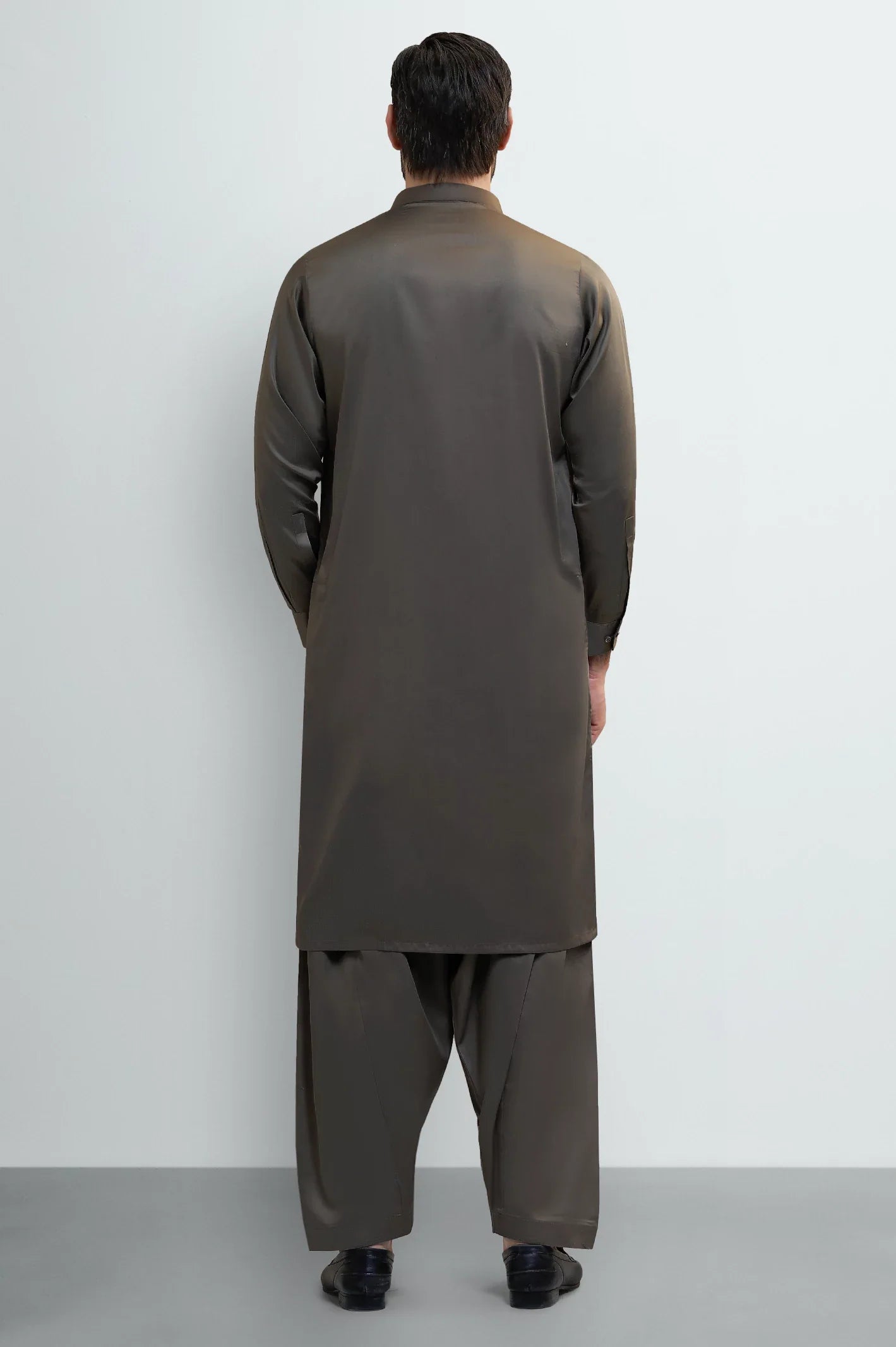 Dark Brown Cotton Shalwar Kameez