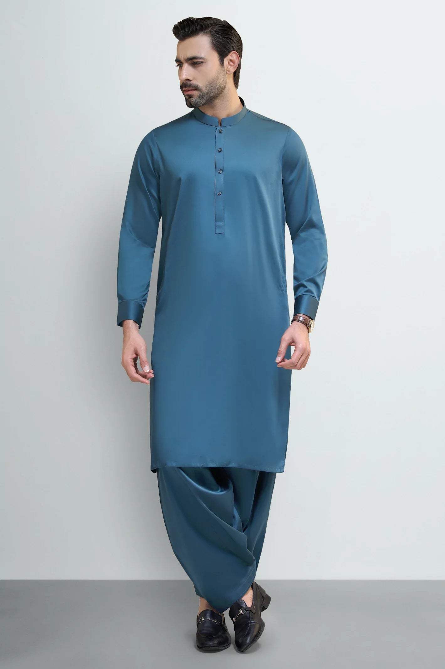 Dark Green Cotton Shalwar Kameez