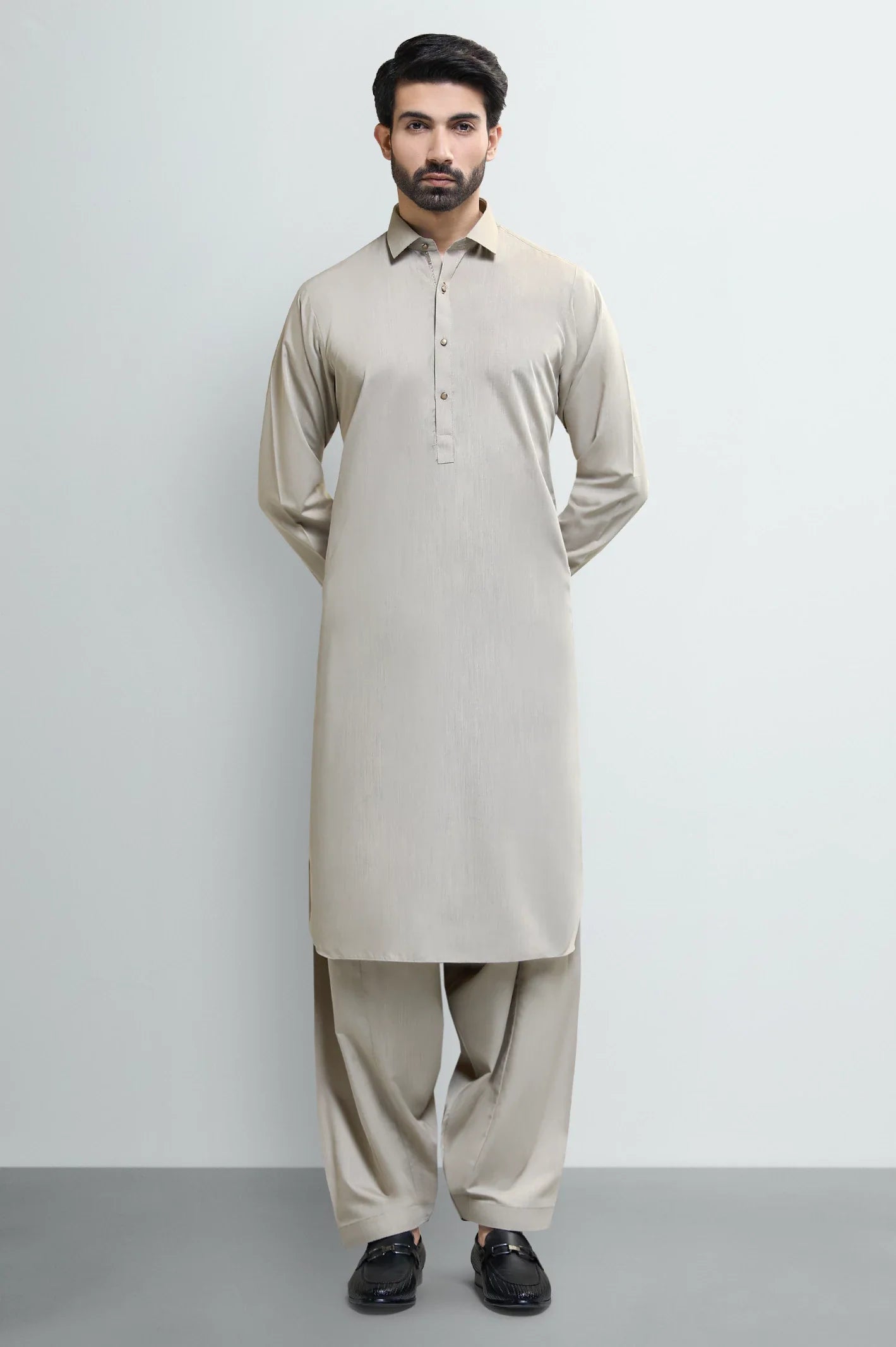 Beige Wash & Wear Shalwar Kameez