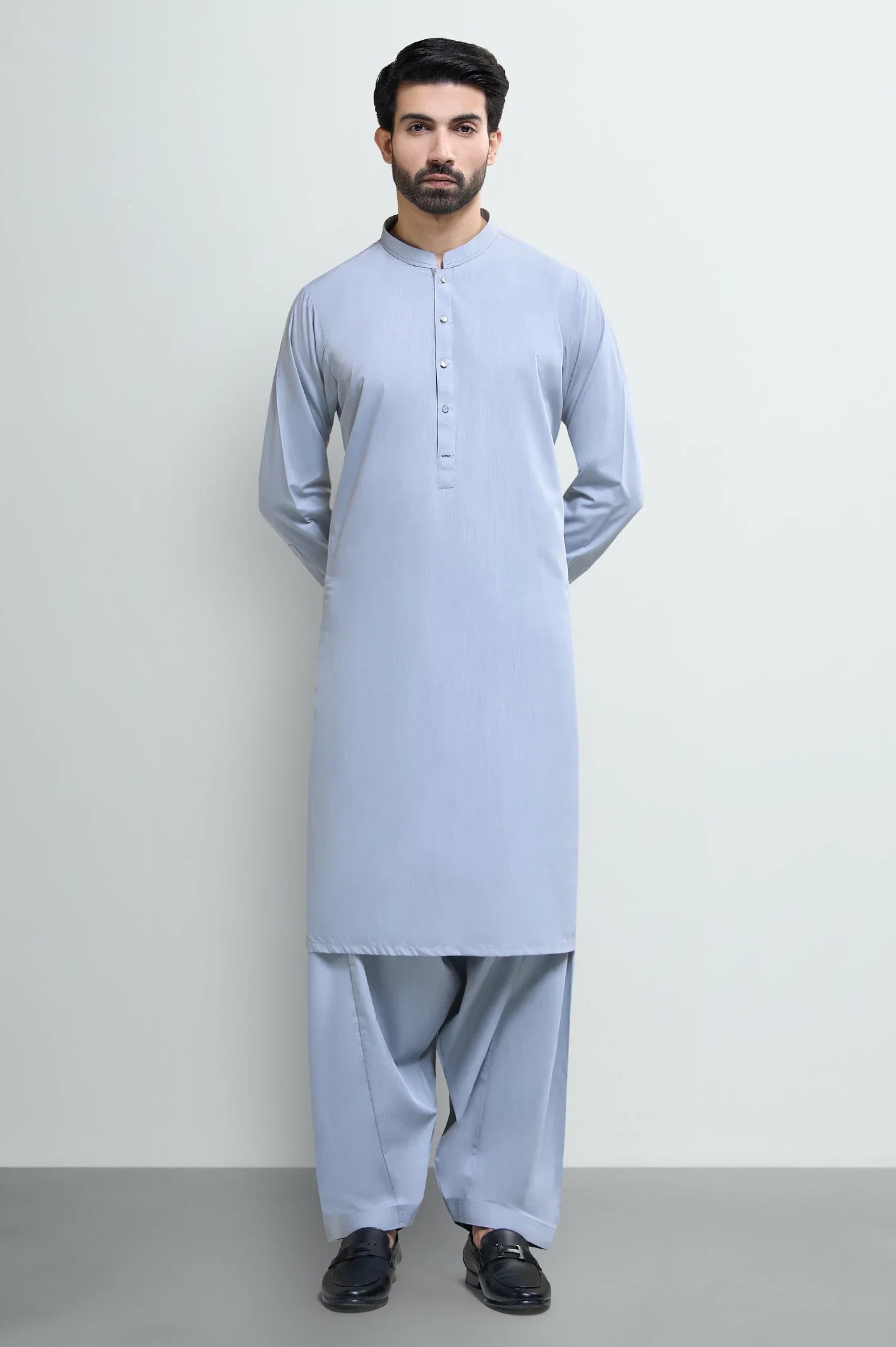 Grey Wash & Wear Shalwar Kameez