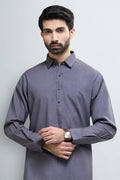 Dark Grey Wash & Wear Shalwar Kameez