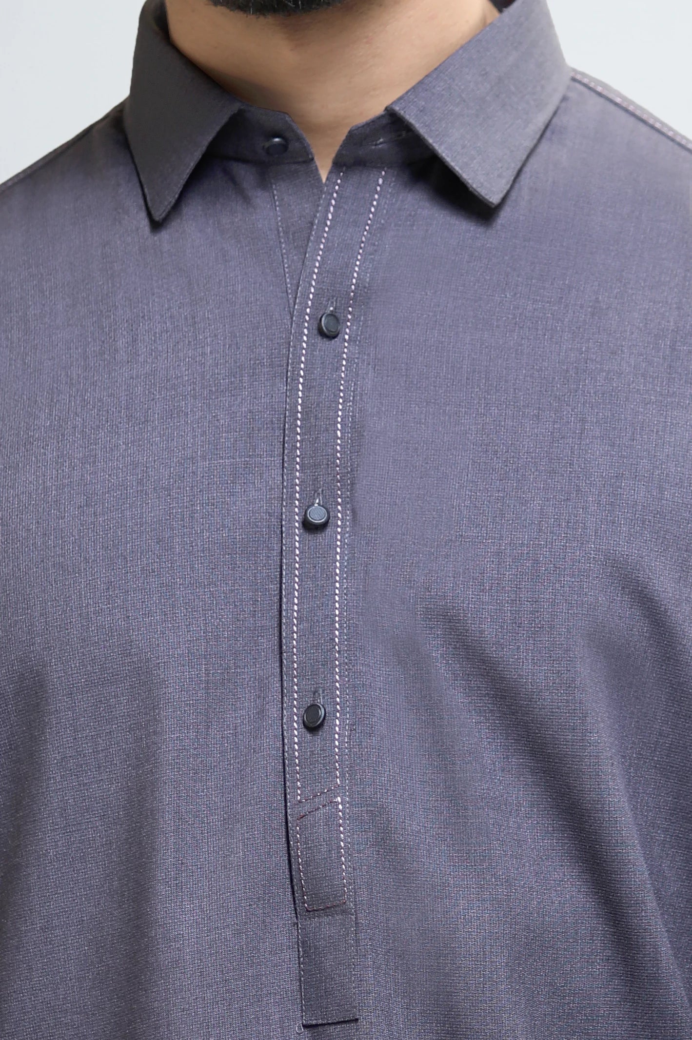 Dark Grey Wash & Wear Shalwar Kameez