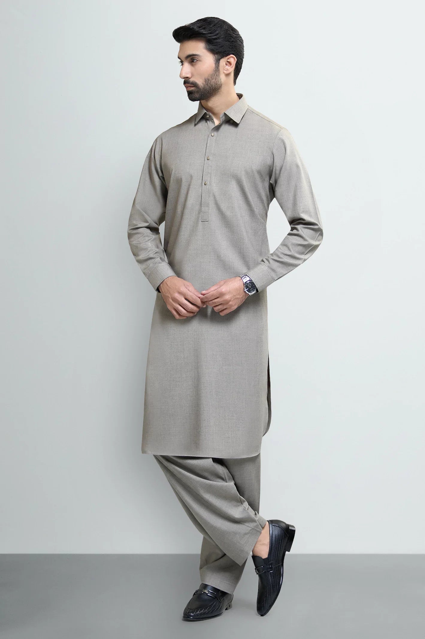 Light Brown Wash & Wear Shalwar Kameez