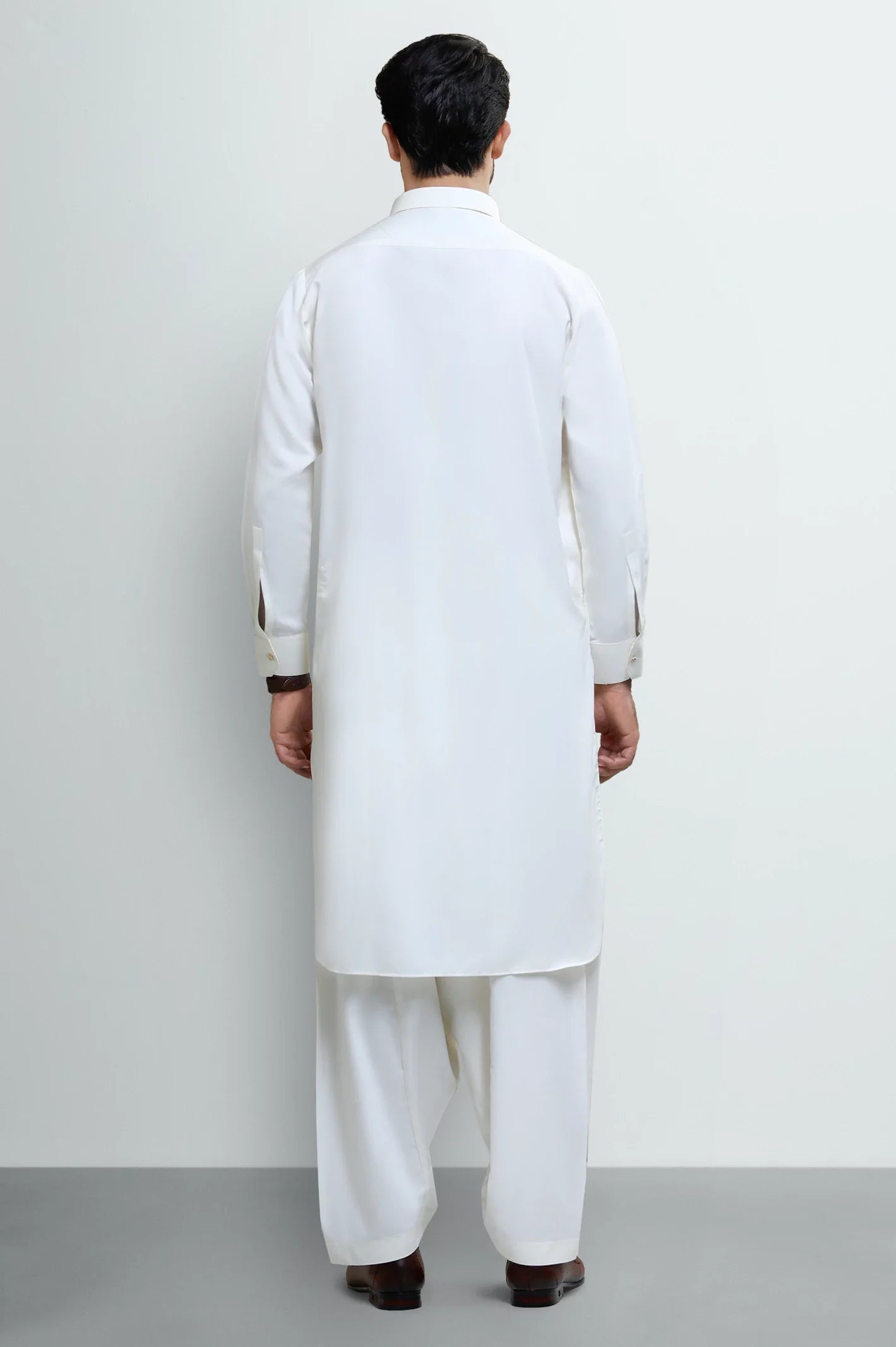 Cream Wash & Wear Shalwar Kameez