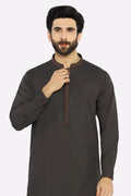 Coffee Brown Wash & Wear Shalwar Kameez