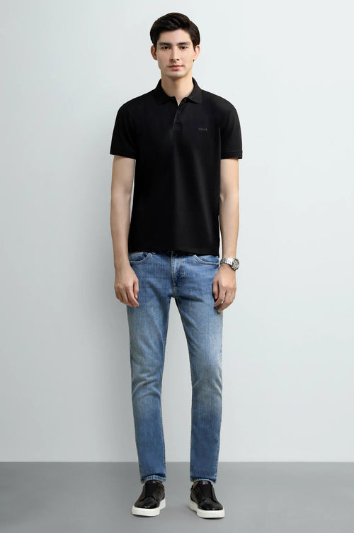 Black Tipping Collar Polo