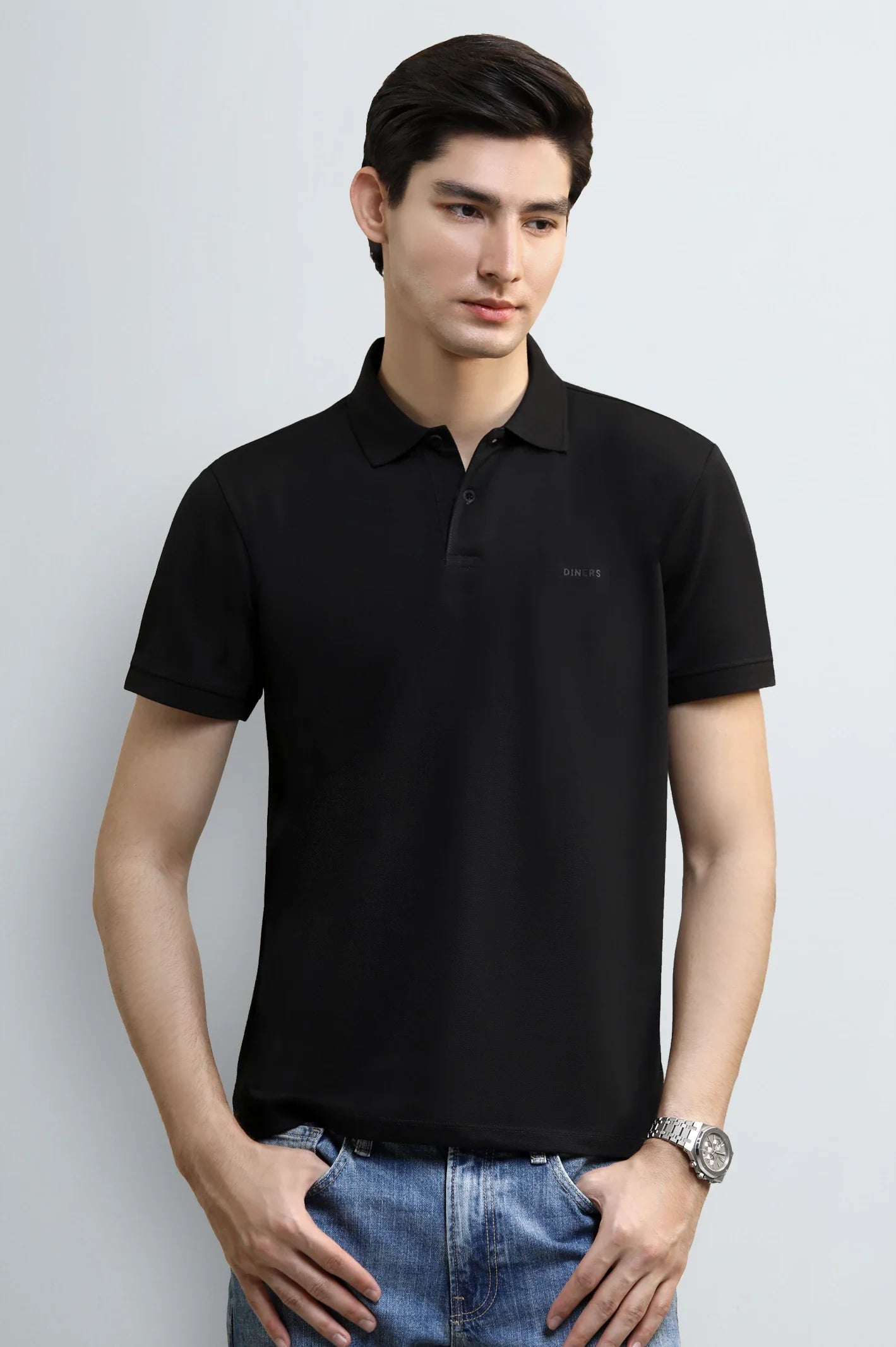 Black Tipping Collar Polo