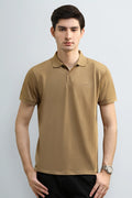 Brown Tipping Collar Polo