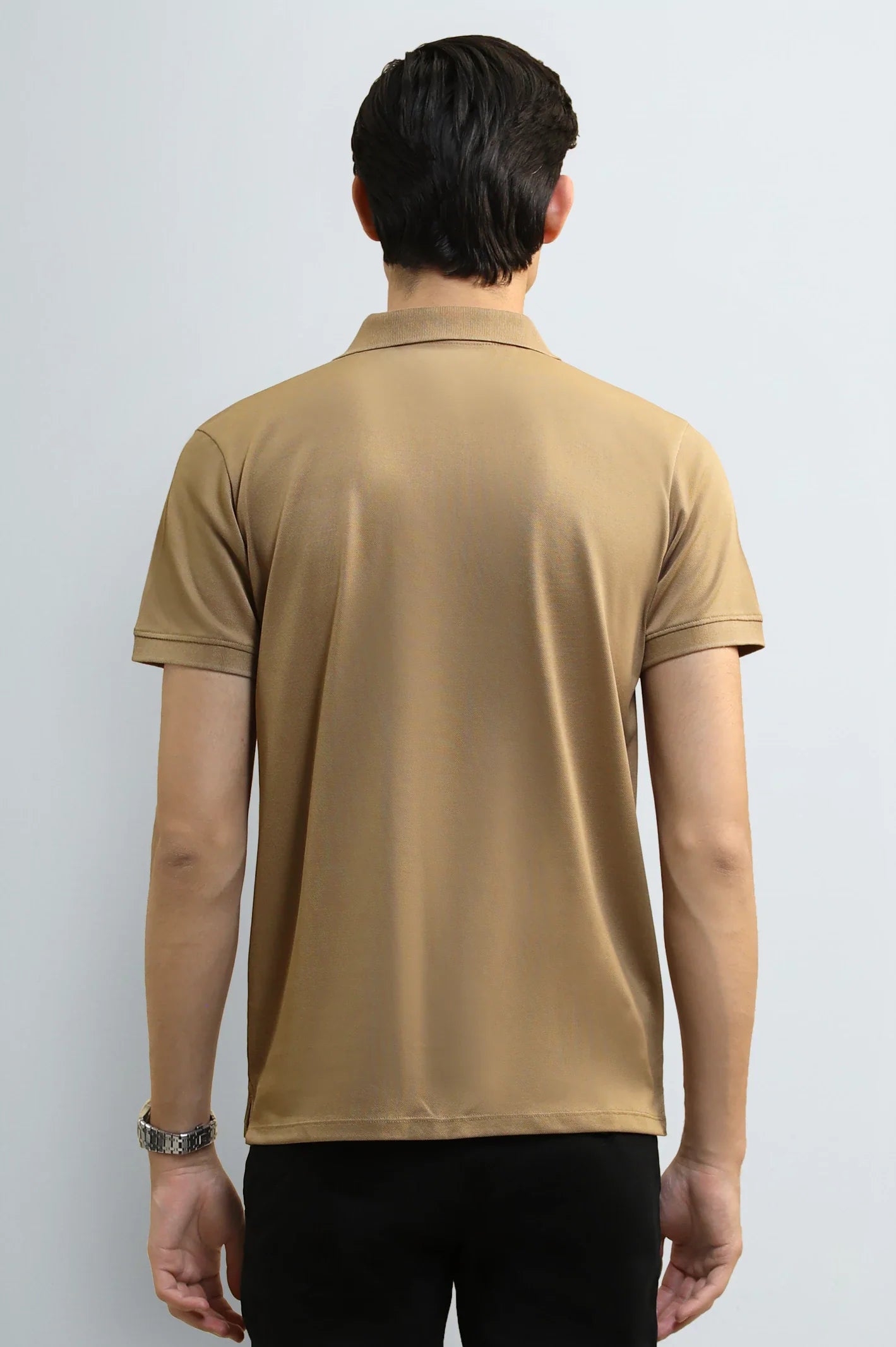 Brown Tipping Collar Polo