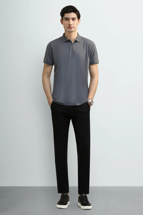 Charcoal Tipping Collar Polo