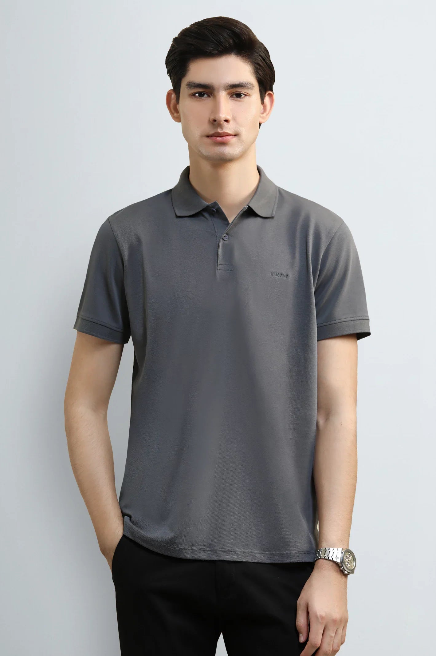 Charcoal Tipping Collar Polo