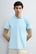 Crystal Blue Tipping Collar Polo