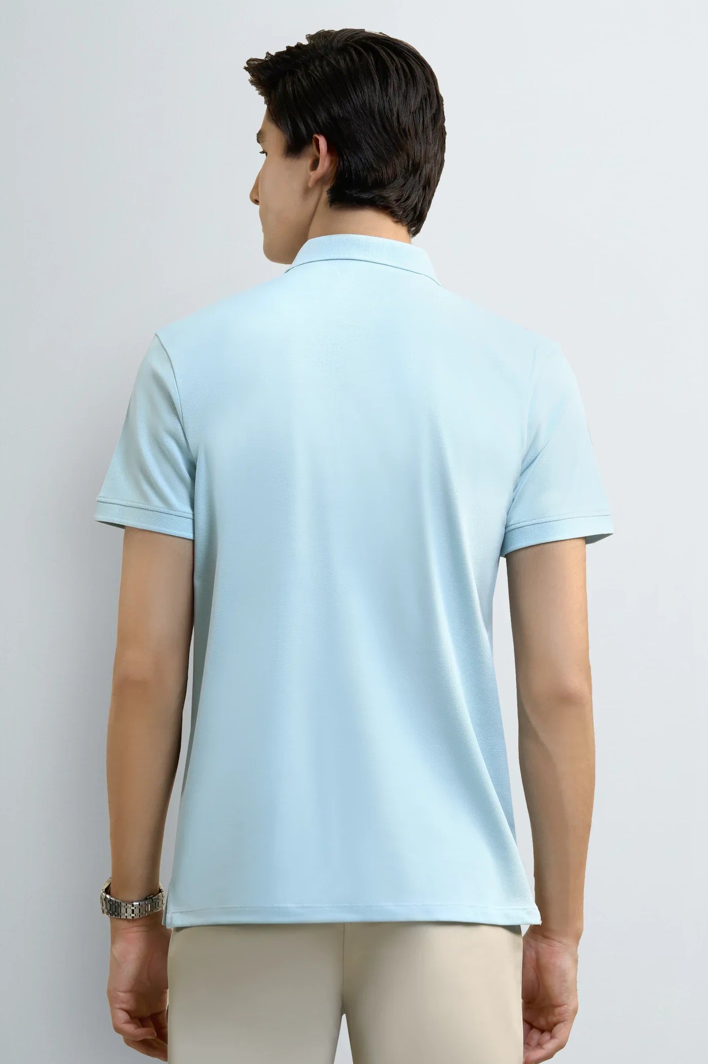 Crystal Blue Tipping Collar Polo