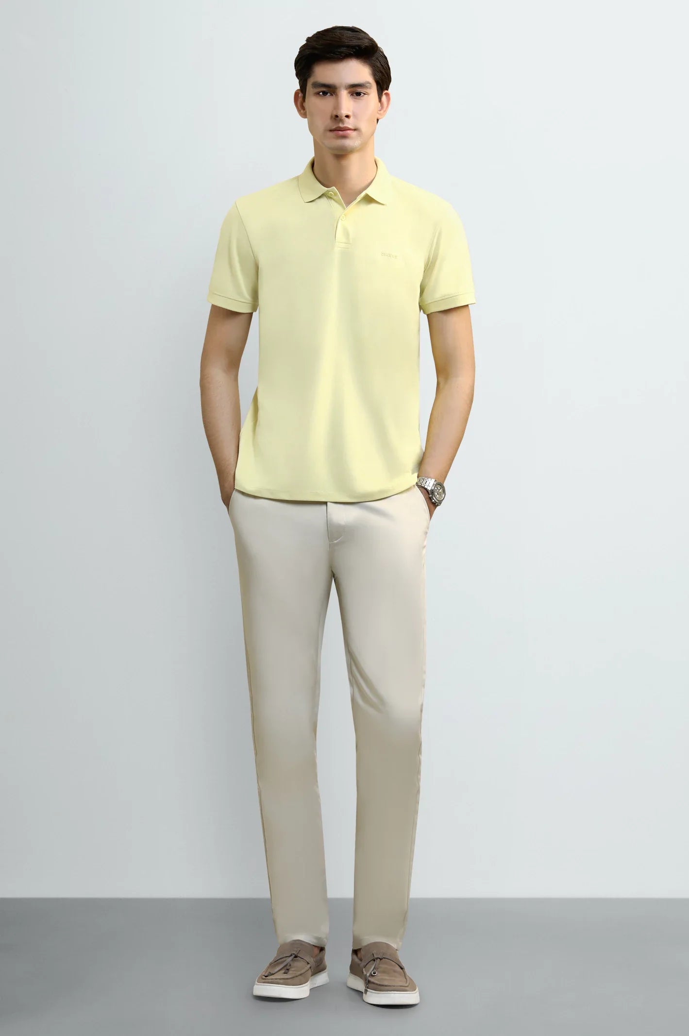 Lime Tipping Collar Polo