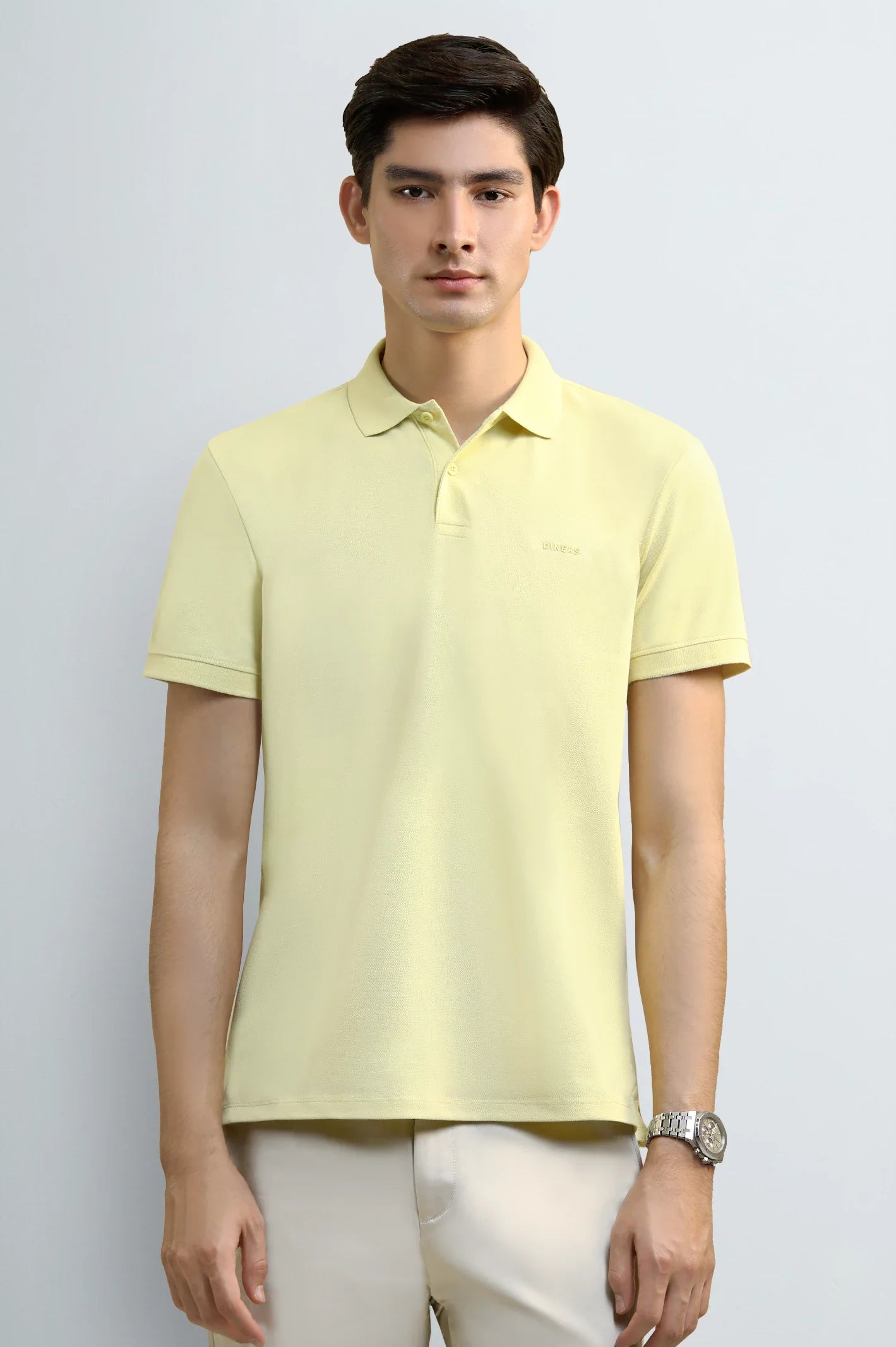 Lime Tipping Collar Polo