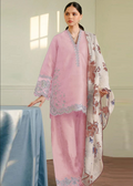 Luxury Airjet Lawn Heavy Embroidered Suit with Digital Printed Chiffon Dupatta