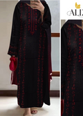 Luxury Airjet Lawn Heavy Embroidered Suit with Digital Printed Chiffon Dupatta