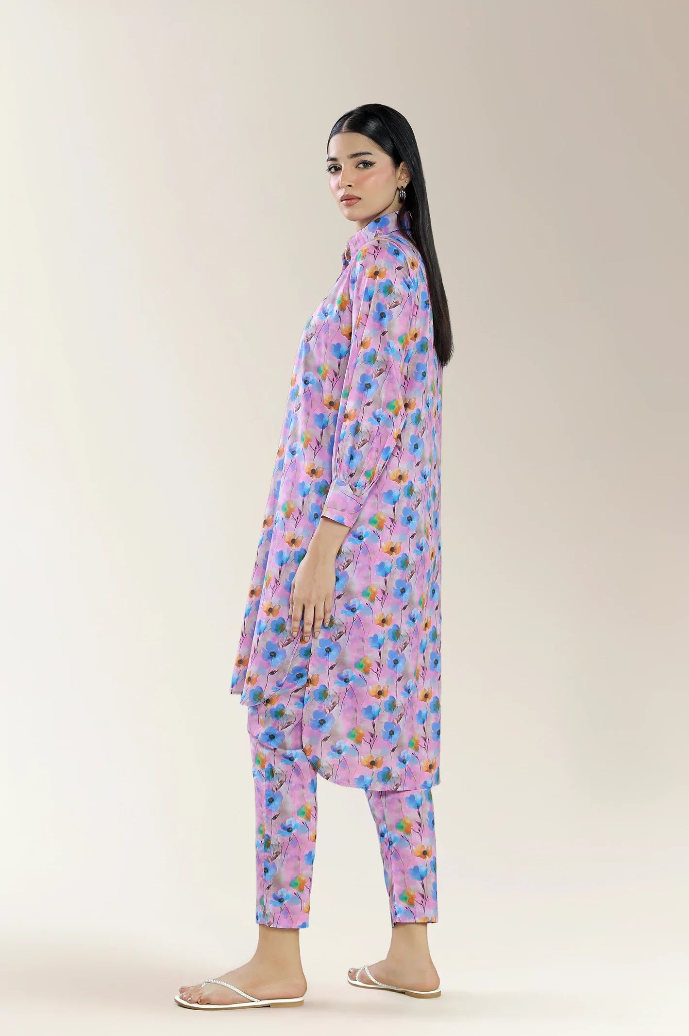 Printed Lawn Pink 2Pc