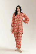 Printed Cambric Rust 2Pc
