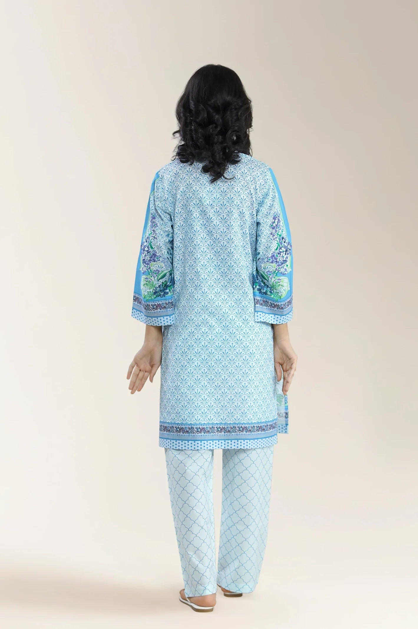 Printed Cambric-Blue Teens 2Pc