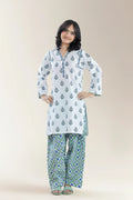 Printed Cambric White Teens 2Pc