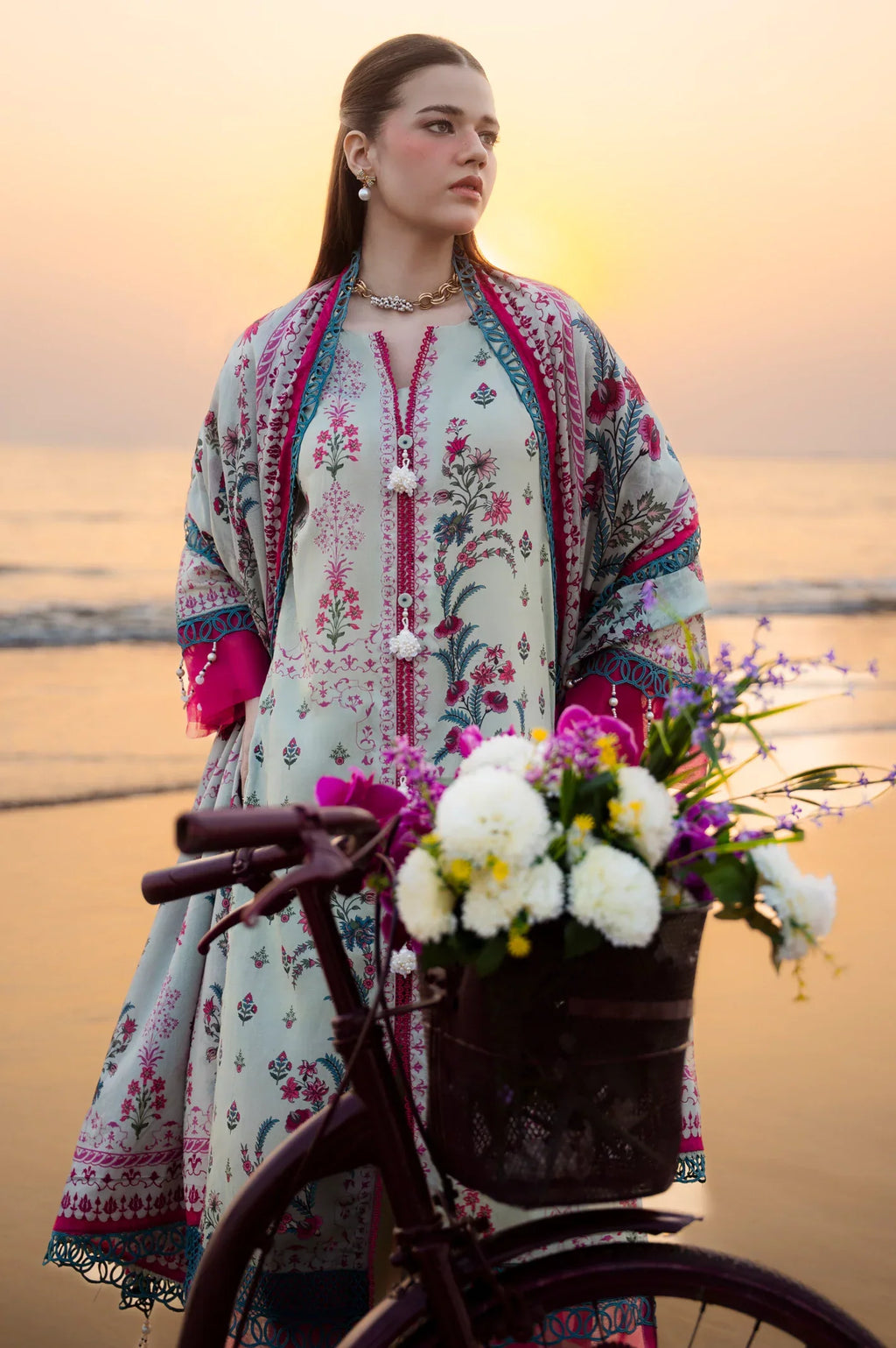 Printed Lawn-Mint Unstitched 3PC