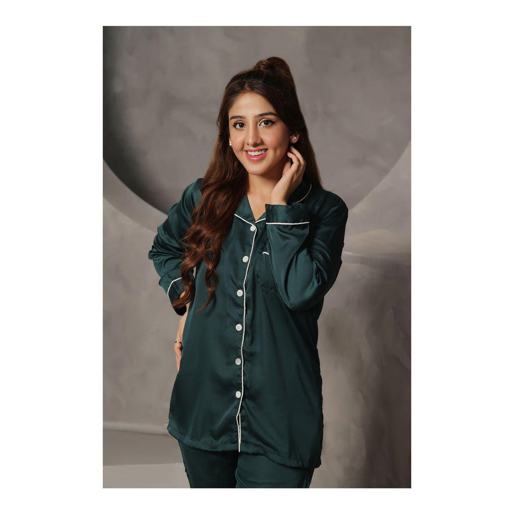 Women’s Silk Pajama Set – Luxury Satin Nightwear Two-Piece Sleep Suit