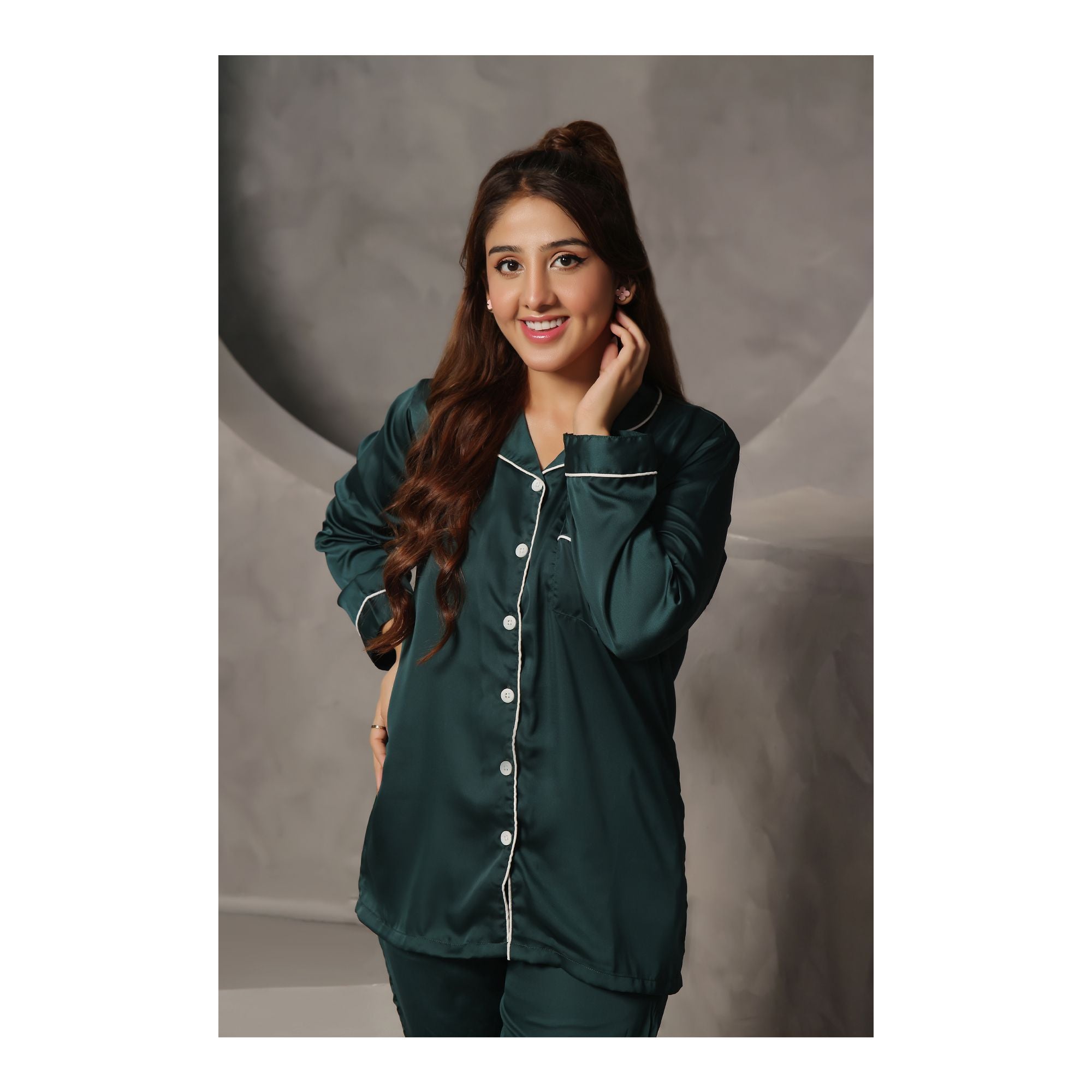 Women’s Silk Pajama Set – Luxury Satin Nightwear Two-Piece Sleep Suit