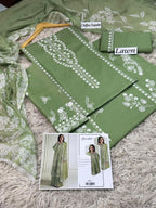 Elite Airjet Lawn Suit | Premium Embroidered Front & Sleeves with Chiffon Dupatta