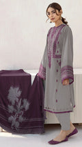 Embroidered Lawn Collection Heavy Embroidery Suit with Chiffon Printed Dupatta