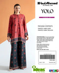 Gul Ahmad Co-ords Sets - Digital Printed Shirt & Trouser with Original Stamp