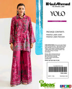 Gul Ahmad Co-ords Sets - Digital Printed Shirt & Trouser with Original Stamp