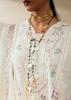 SUFFUSE Luxury Lawn Heavy Embroidery Suit with Stripe Net Dupatta