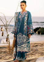 AJR Luxury Lawn Heavy Embroidered Collection with Organza Lace