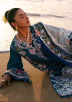 AJR Luxury Lawn Heavy Embroidered Collection with Organza Lace